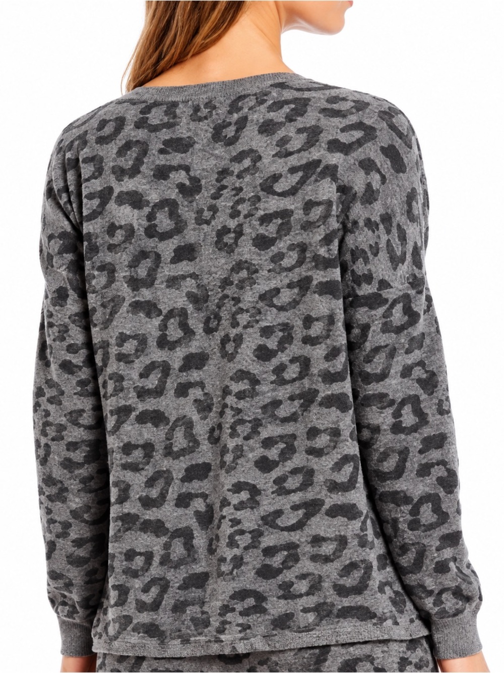 Barefoot Dreams CozyChic Ultra Lite Leopard Slouchy Pullover XS - Picture 2 of 7